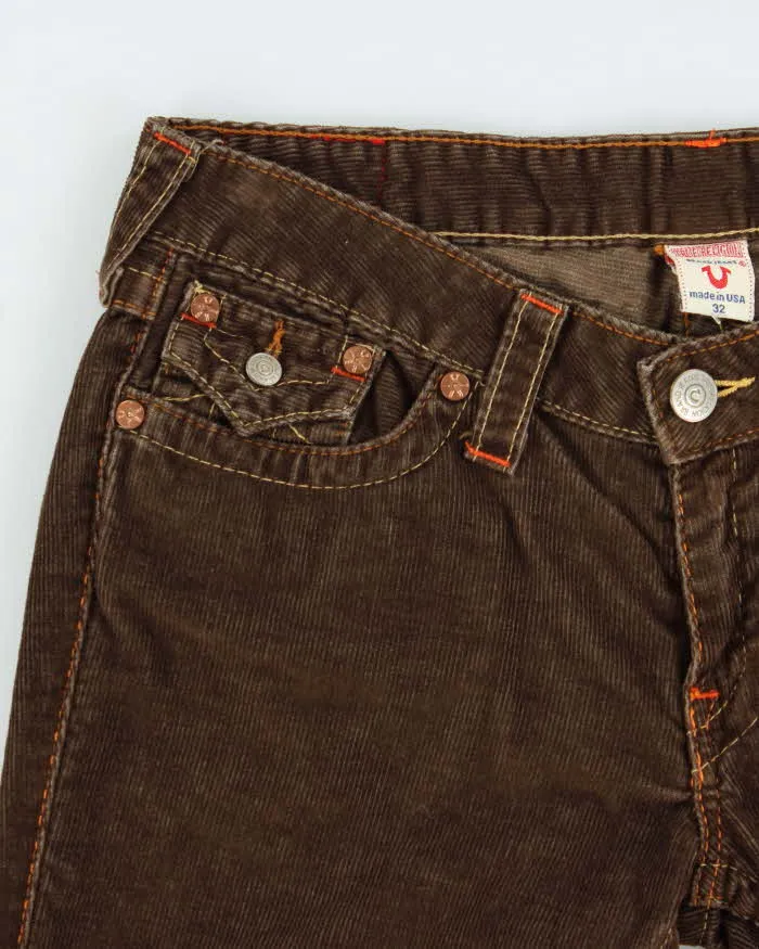 Vintage Y2k 00s True Religion Flared Corduroy Trousers - W32 L29 sold by Rokit product image thumbnail 4