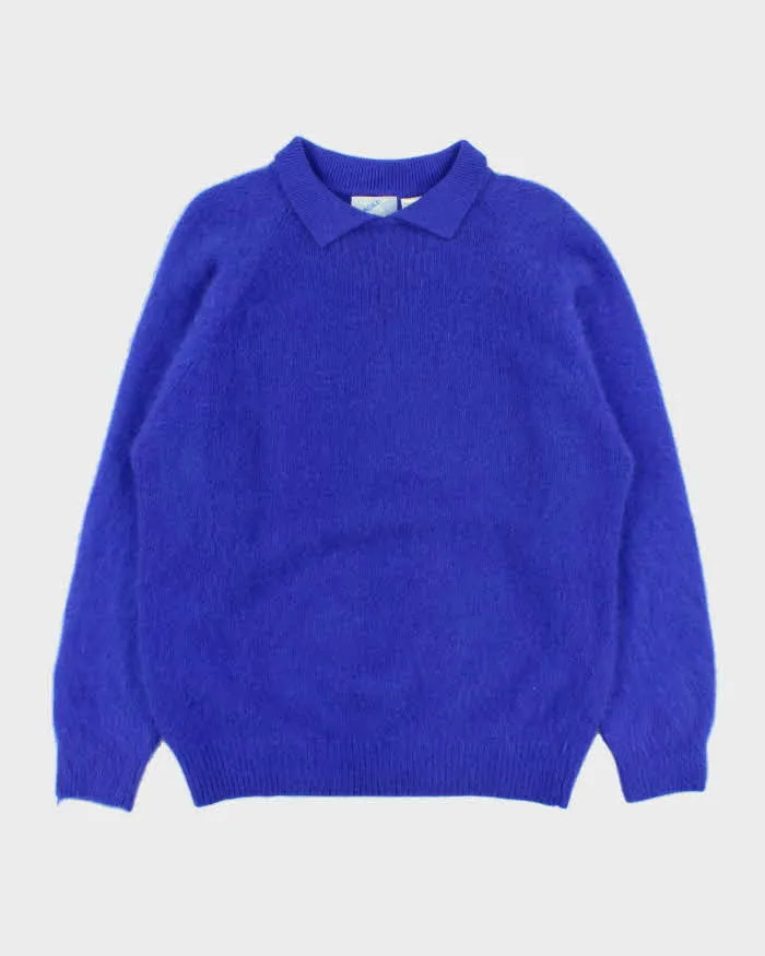 Vintage 80s Clasile Angora & Wool Collard Jumper - L sold by Rokit