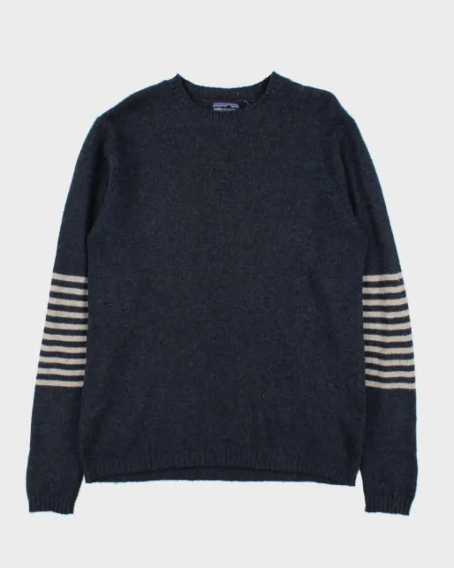 Vintage Y2K 00s Patagonia Striped Sleeve Wool Crewneck Knit Jumper - M sold by Rokit