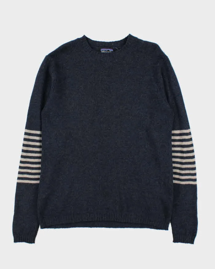Vintage Y2K 00s Patagonia Striped Sleeve Wool Crewneck Knit Jumper - M sold by Rokit