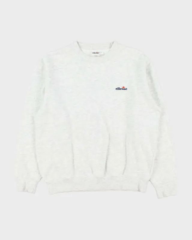 Vintage 1990s Ellesse Grey Marl Logo Crewneck Sweatshirt - L sold by Rokit