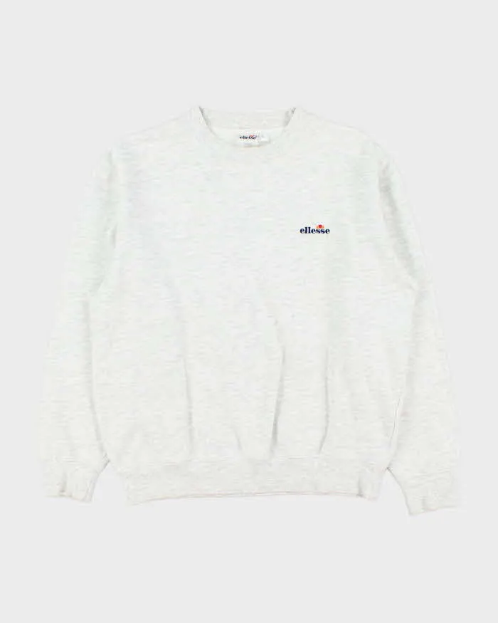 Vintage 1990s Ellesse Grey Marl Logo Crewneck Sweatshirt - L sold by Rokit