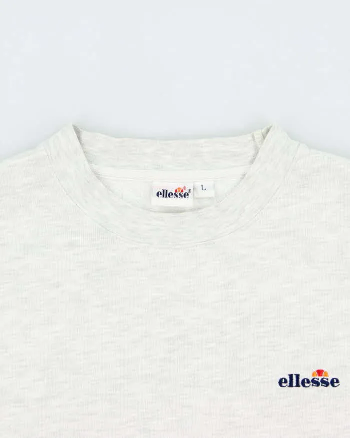 Vintage 1990s Ellesse Grey Marl Logo Crewneck Sweatshirt - L sold by Rokit product image thumbnail 5