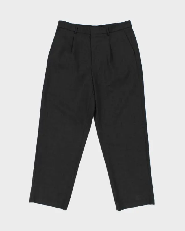 Vintage 1990s Pierre Cardin Wool Blend Pleated Wide Leg Trousers - W32 L30 sold by Rokit