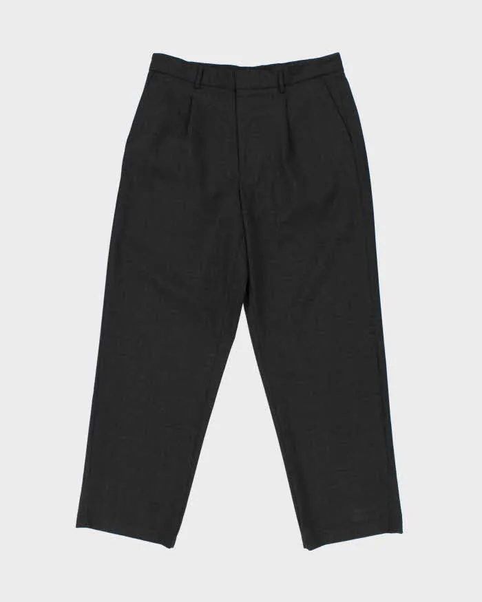 Vintage 1990s Pierre Cardin Wool Blend Pleated Wide Leg Trousers - W32 L30 sold by Rokit