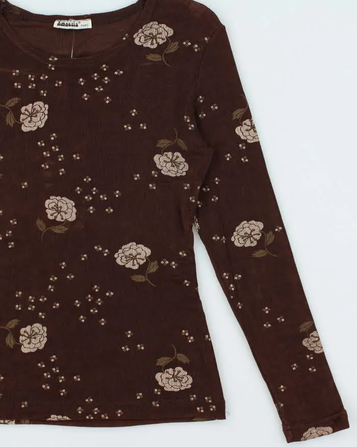 Vintage 90s Amnesia Long Sleeve Slinky Top - S sold by Rokit product image thumbnail 3