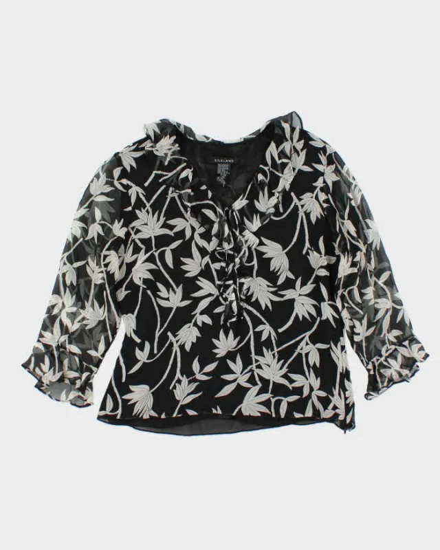 Vintage Y2k 00s Skyland Silk Blouse - M sold by Rokit