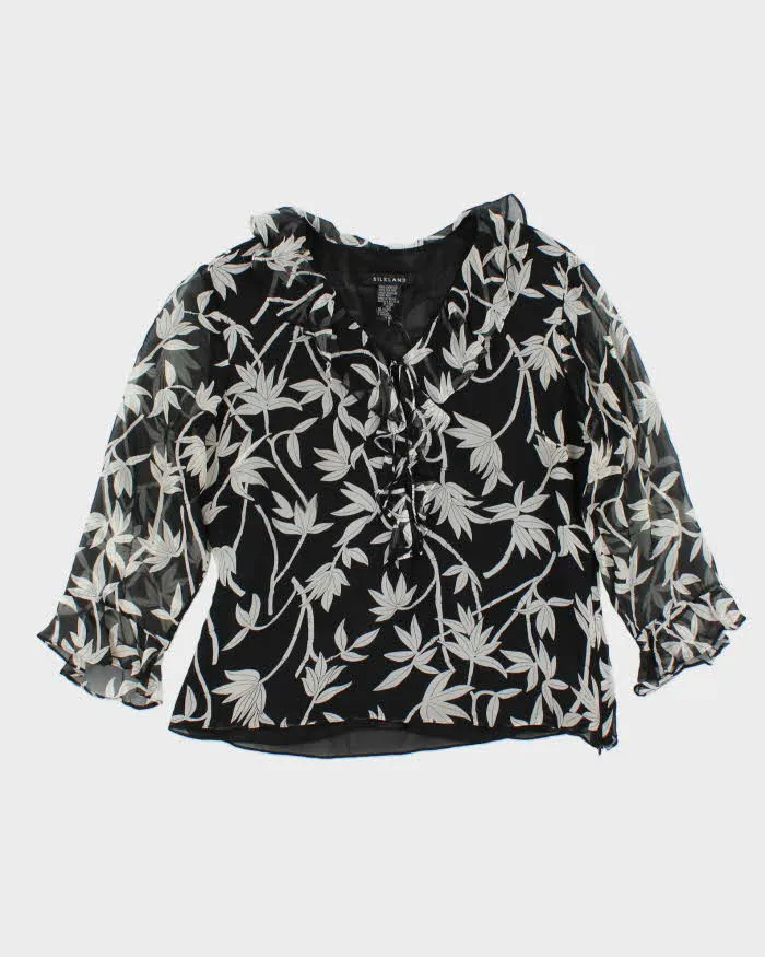 Vintage Y2k 00s Skyland Silk Blouse - M sold by Rokit
