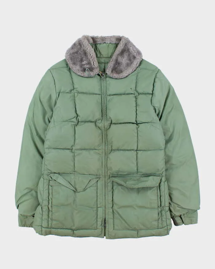Vintage 1950s Alaska Sleeping Bag Co. Goose Filled Shearling Women's Puffer Jacket - L sold by Rokit