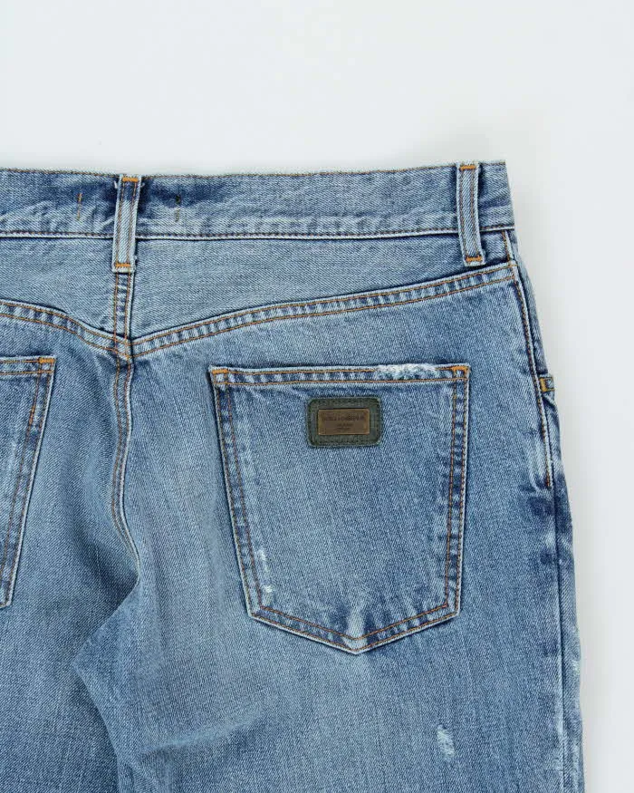 Vintage Dolce & Gabbana Light Denim Distressed Slim Fit Jeans - W32 L29 sold by Rokit product image thumbnail 3