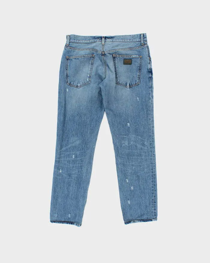Vintage Dolce & Gabbana Light Denim Distressed Slim Fit Jeans - W32 L29 sold by Rokit product image thumbnail 2