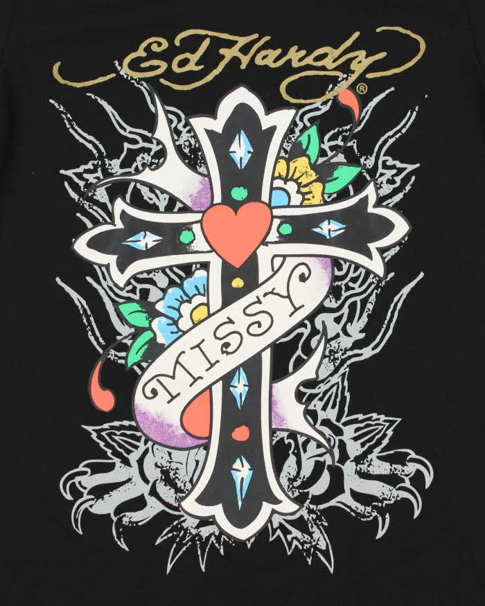 Vintage Ed Hardy Women's Missy Cross Crewneck T-Shirt - L sold by Rokit product image thumbnail 4