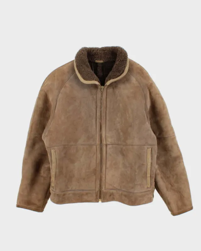 Vintage 1970s Knight Tailors Sheepskin Shearling Bomber Jacket - S sold by Rokit