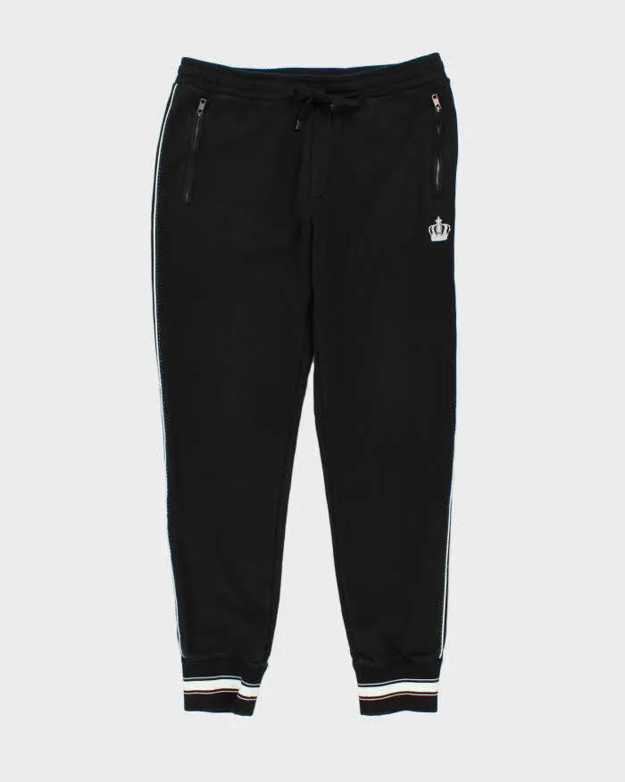 Dolce & Gabbana Crown Patch Slim Fit Elastic Cuff Tracksuit Bottoms - L sold by Rokit