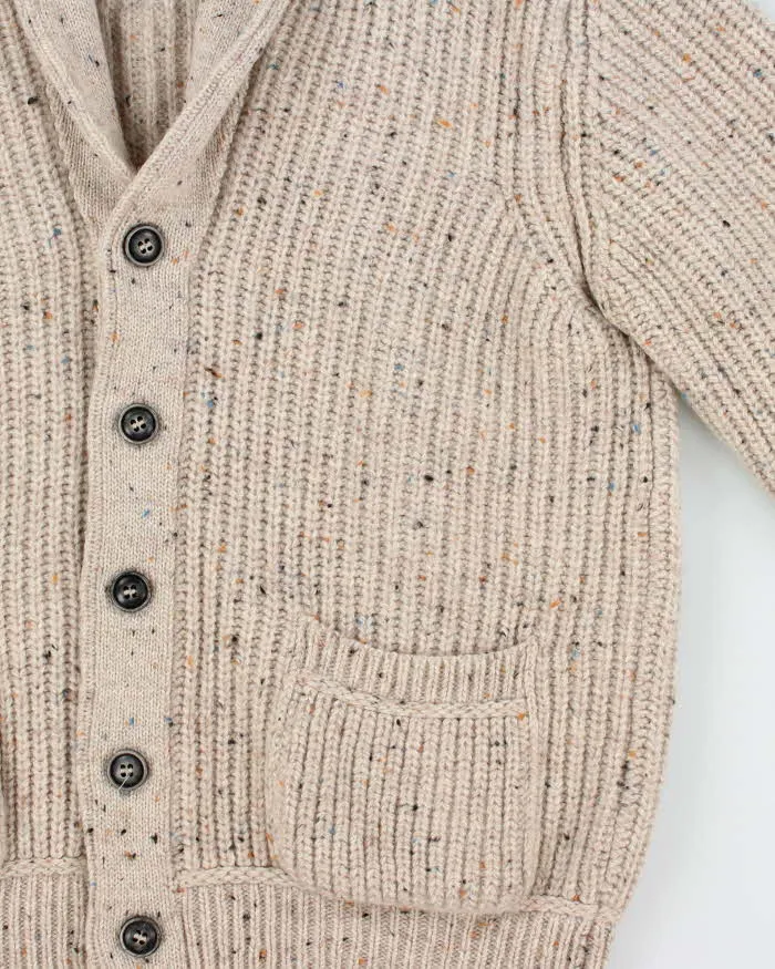 Vintage 1990s Inis Crafts Irish Merino Wool Chunky Shawl Cardigan - L sold by Rokit product image thumbnail 3