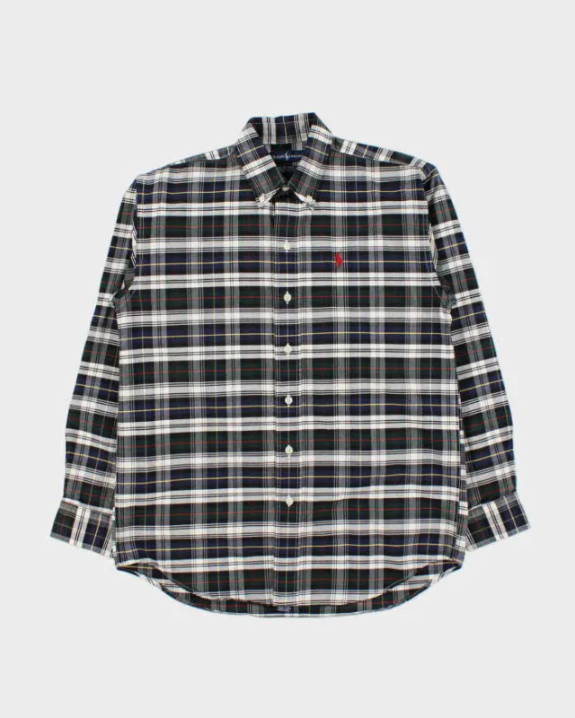 Vintage 1990s Polo Ralph Lauren Tartan Long Sleeve Shirt - M sold by Rokit