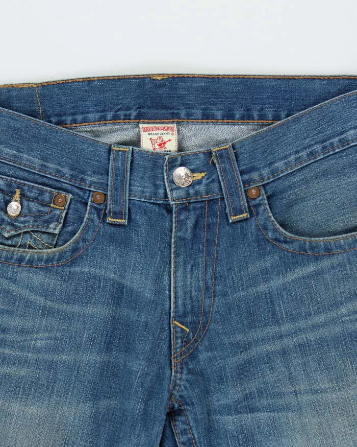 Vintage Y2K 00s True Religion Barrel Flared Joey Flap Women's Low Rise Jeans - W36 L30 sold by Rokit product image thumbnail 5
