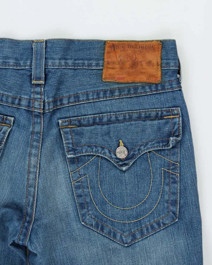 Vintage Y2K 00s True Religion Barrel Flared Joey Flap Women's Low Rise Jeans - W36 L30 sold by Rokit product image thumbnail 3