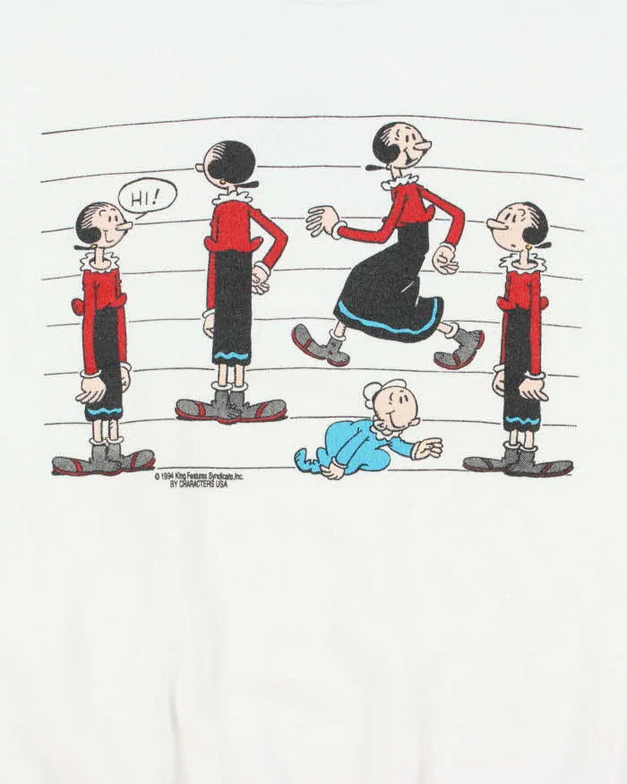 Vintage 1994 Hanes 'Olive Oil' Popeye Crewneck Sweatshirt - M sold by Rokit product image thumbnail 3