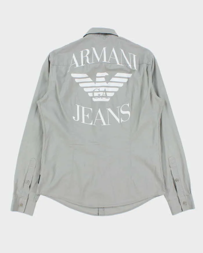 Vintage Y2K 00s Armani Jeans Spell Out Long Sleeve Wokwear Shirt - M sold by Rokit product image thumbnail 2