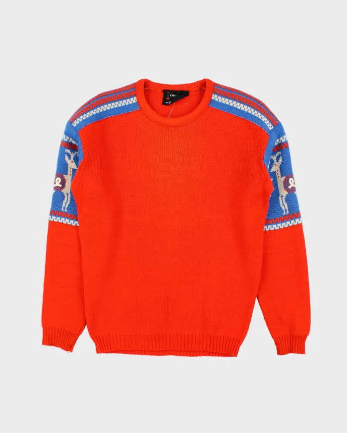 Vintage 80s Demetre Wool Crew Neck Jumper - M sold by Rokit