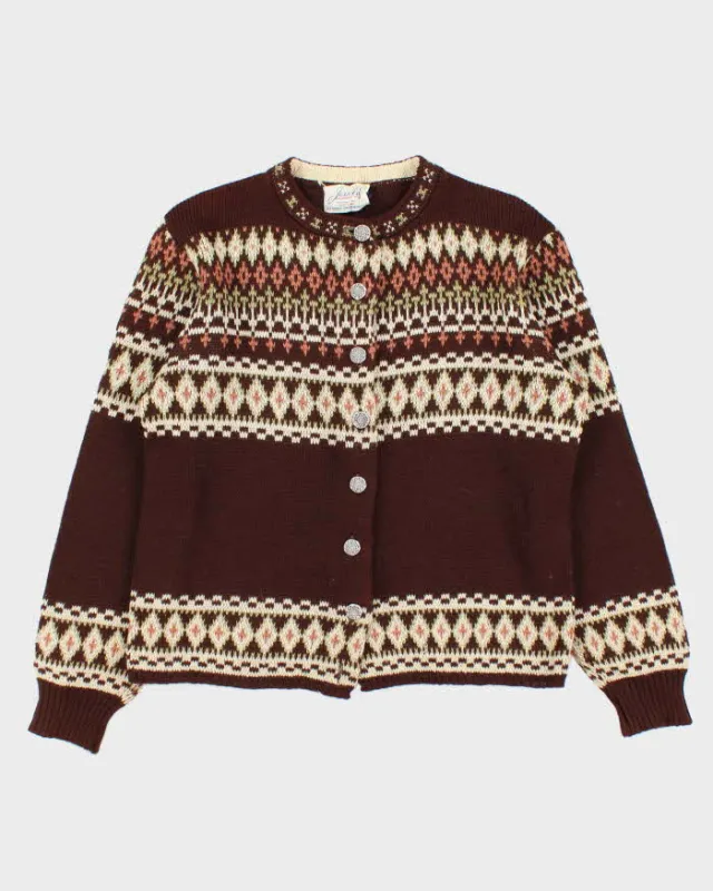 Vintage 60s Jerslid Swis Knit Cardigan - L sold by Rokit