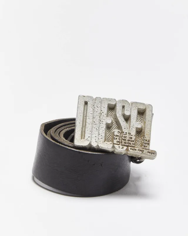 Vintage 00s Diesel Leather Belt W34-W38 sold by Rokit
