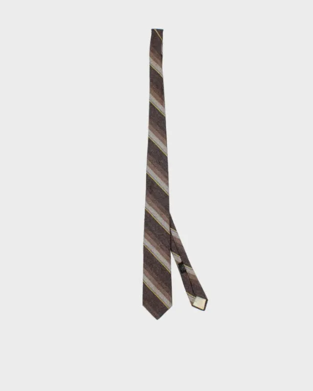 Vintage 1980s Christian Dior Silk Blend Striped Tie sold by Rokit