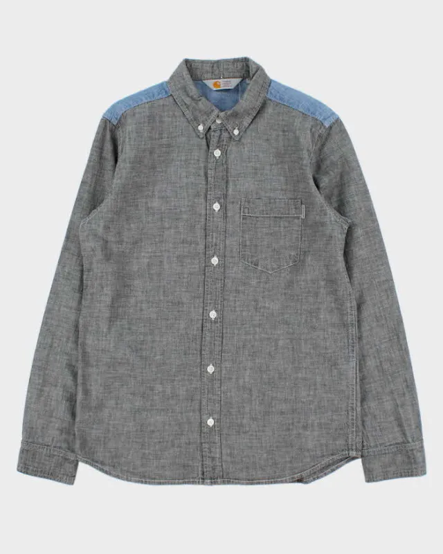 Vintage Carhartt WIP Two-Tone Chambray Long Sleeve Shirt - M sold by Rokit