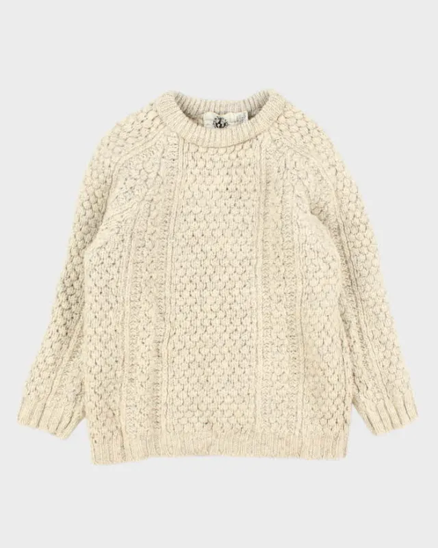 Vintage Natural Instincts Chunky Knit Wool Jumper - S sold by Rokit