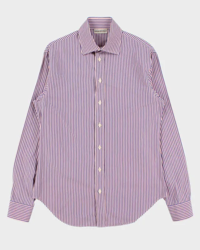 Vintage 1990s Emporio Armani Striped Long Sleeve Shirt - M sold by Rokit