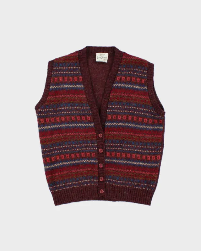 Vintage Clan Royal Wool Button-up Tank Knit - L made by Rokit