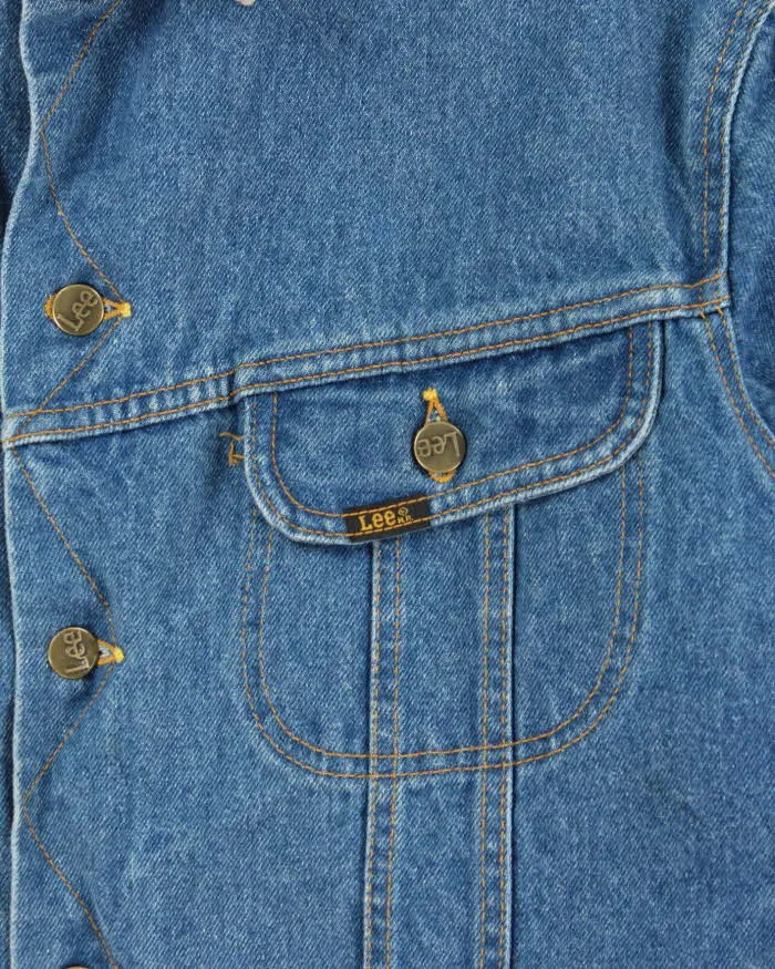 Vintage 1980s Lee Storm Rider Sherpa Lined Denim Trucker Jacket - XL sold by Rokit product image thumbnail 4