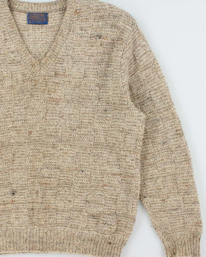 Vintage 70s Pendleton V-neck Wool Jumper - L sold by Rokit product image thumbnail 3