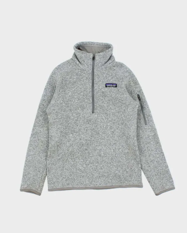 Vintage Patagonia Grey Marl Quarter-Zip Fleece - XXS sold by Rokit