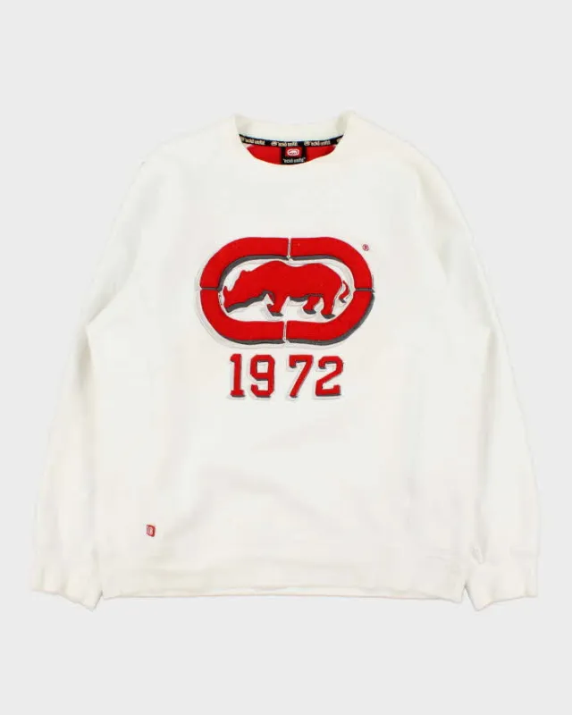 Vintage Y2K 00s Ecko UNLTD Embroidered Heavyweight Crewneck Sweatshirt - L sold by Rokit