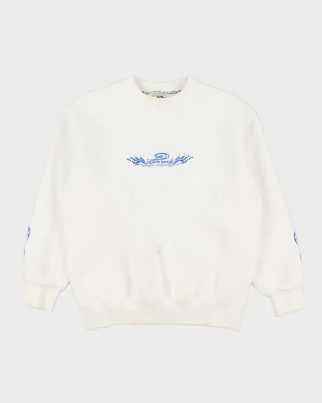 Vintage Y2K 00s Piko Hawaiian Longboard Wear Glitter Graphic Crewneck Sweatshirt - M sold by Rokit