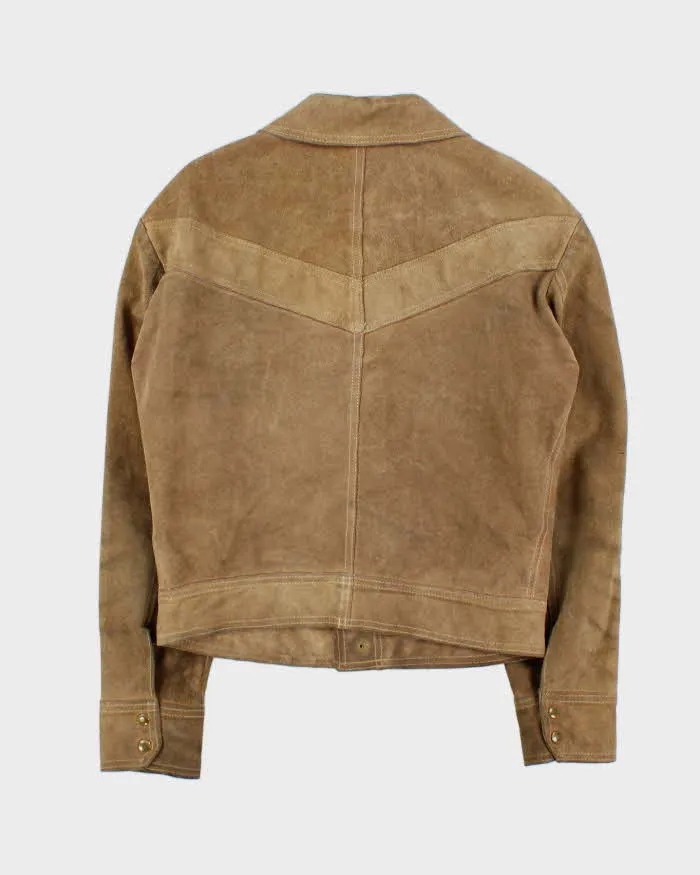 Vintage 1970s Zig Zag Tan Suede Western Jacket - S sold by Rokit product image thumbnail 2