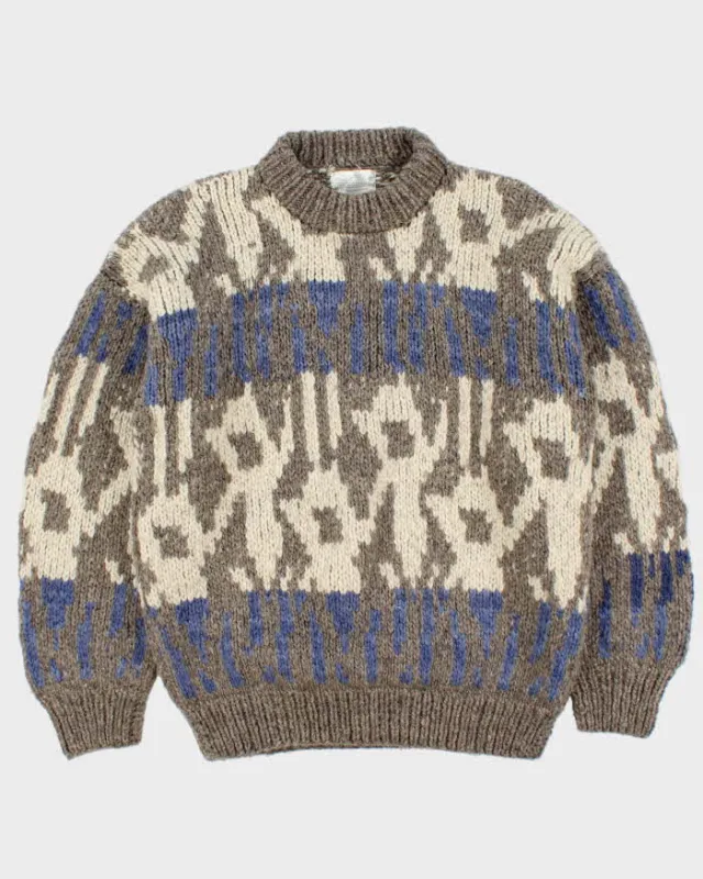 Vintage Oravalo Hand Knit Chunky Wool Jumper - L sold by Rokit