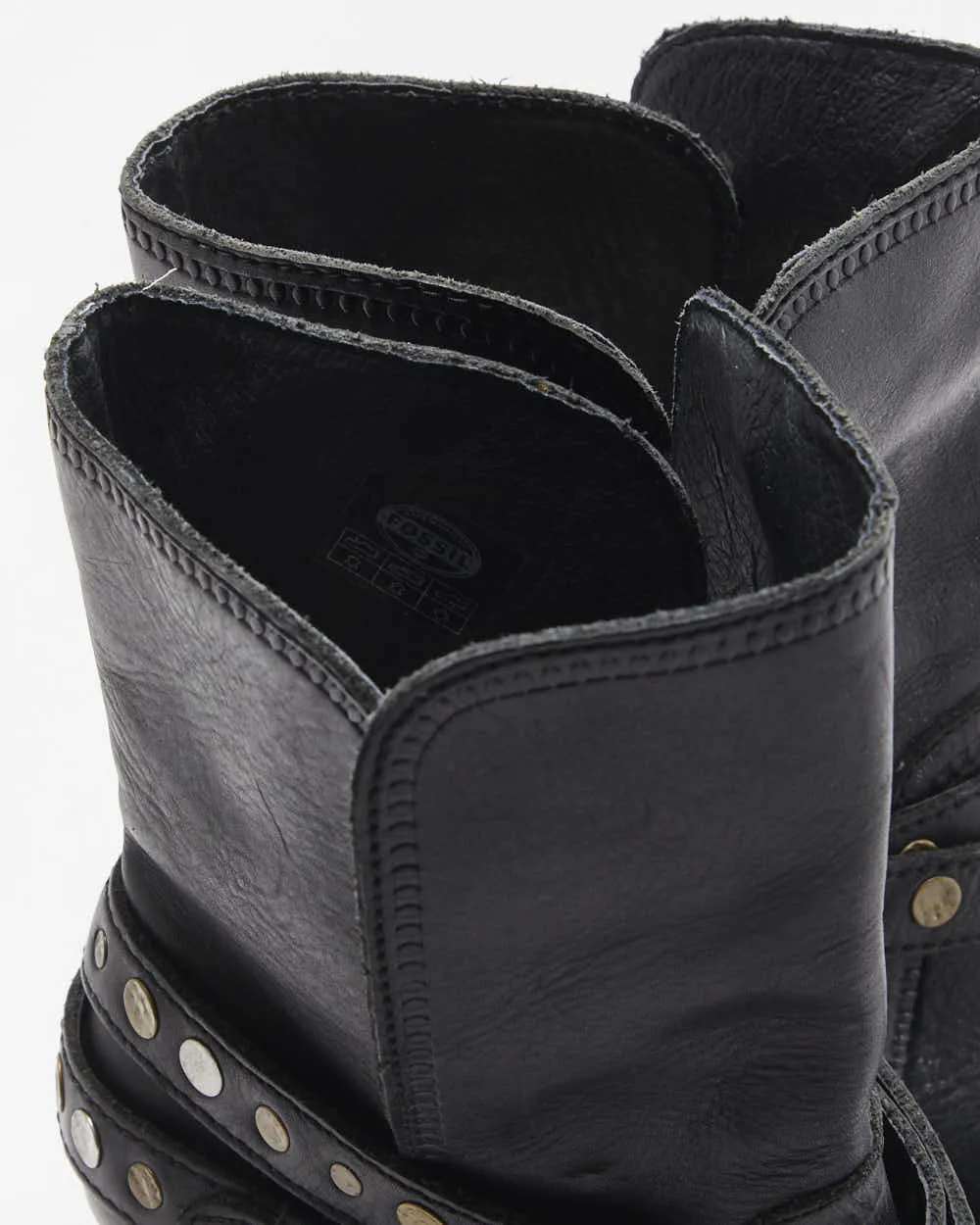 Vintage Fossil Leather Studded Boots - UK8 sold by Rokit product image thumbnail 5