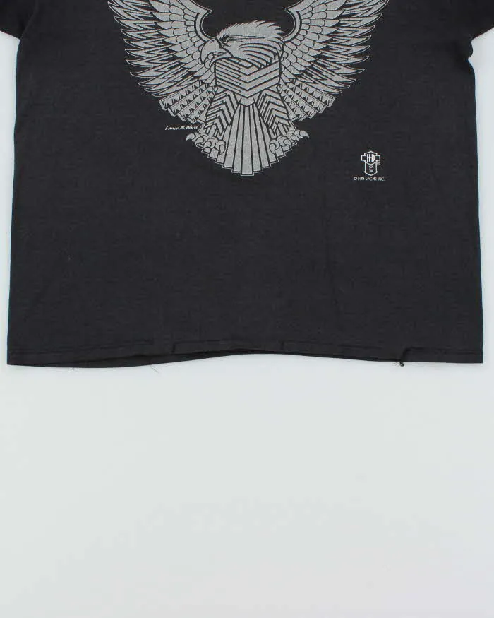 Vintage 1980s Harley Davidson Eagle Faded Black T-Shirt - M sold by Rokit product image thumbnail 4