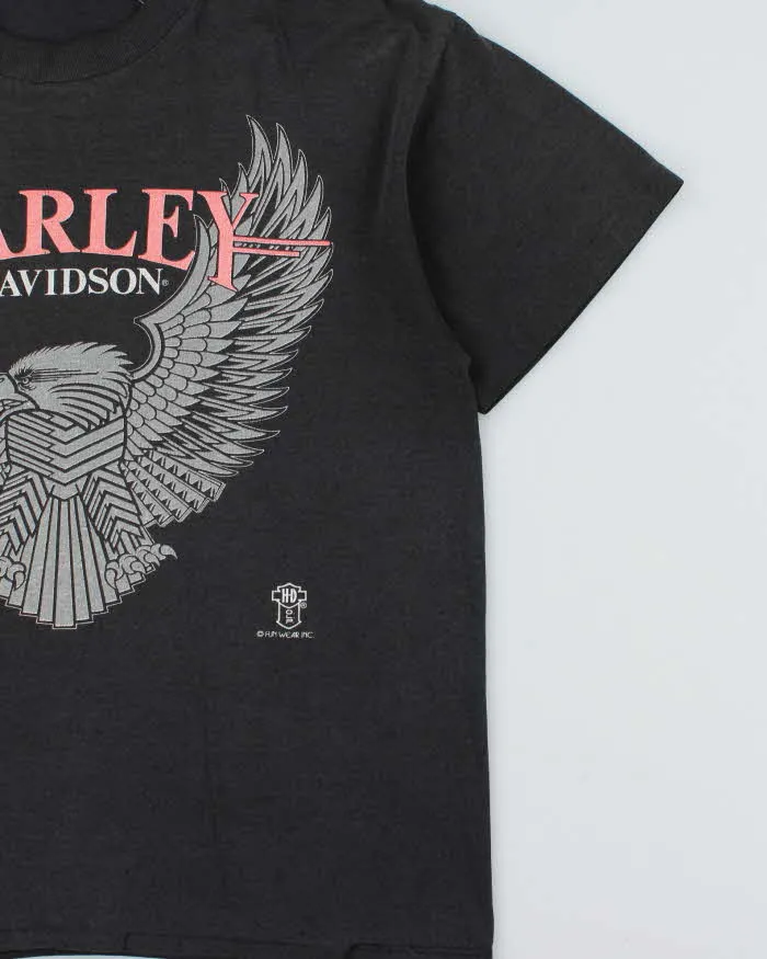 Vintage 1980s Harley Davidson Eagle Faded Black T-Shirt - M sold by Rokit product image thumbnail 3