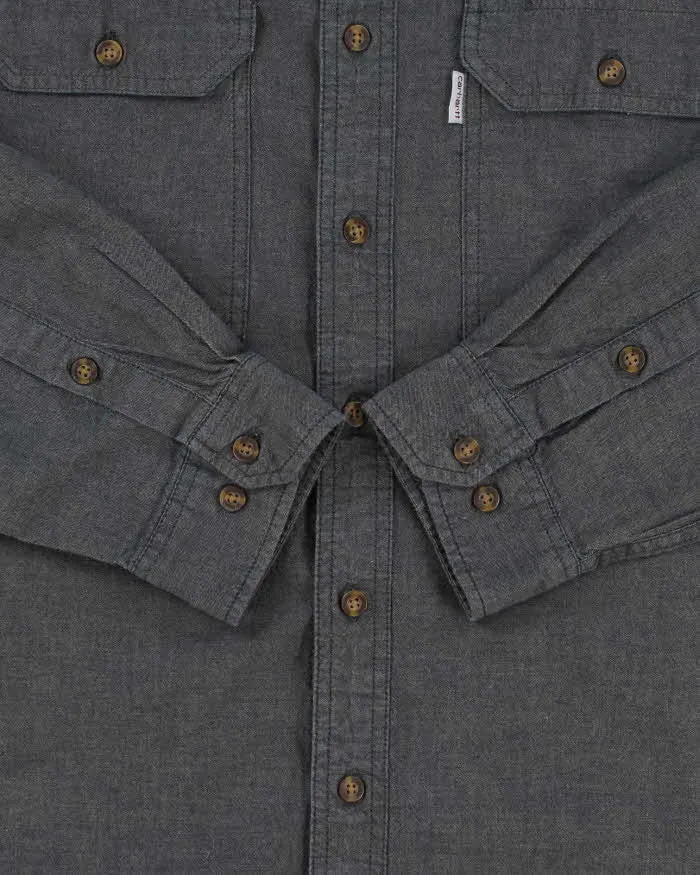 Vintage Carhartt Relaxed Fit Chambray Long Sleeve Workwear Shirt - L sold by Rokit product image thumbnail 5