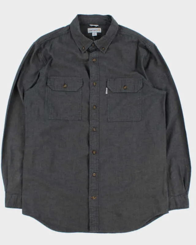 Vintage Carhartt Relaxed Fit Chambray Long Sleeve Workwear Shirt - L sold by Rokit