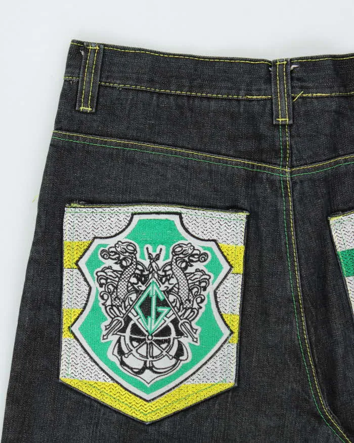 Vintage Y2K 00s Coogi Embroidered Stone Wash Denim Wide Leg Jeans - W34 L28 sold by Rokit product image thumbnail 4