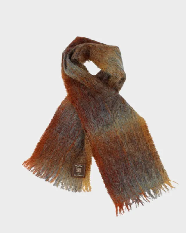 Vintage Calzeat Of Scotland Wool & Mohair Scarf sold by Rokit