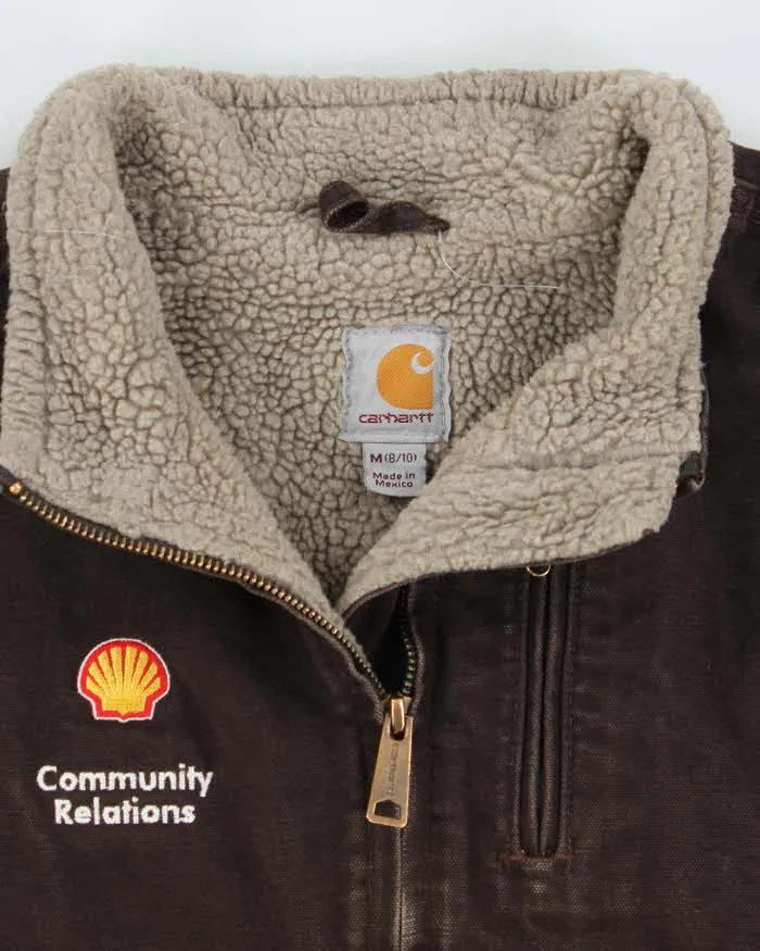 Vintage Carhartt Sherpa Lined Sandstone Canvas Women's Workwear Gilet - M sold by Rokit product image thumbnail 5