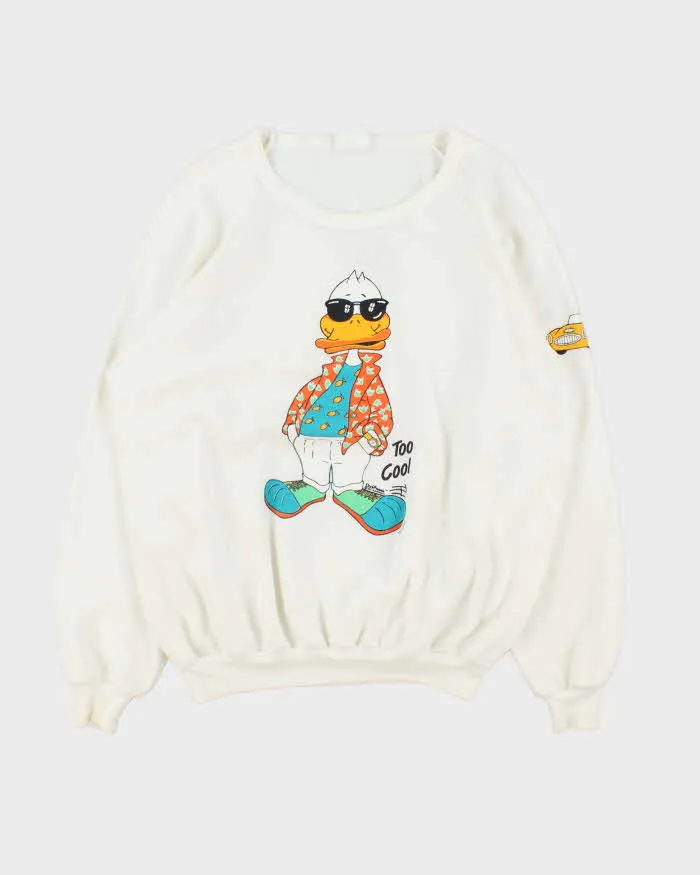 Vintage 1987 Duck Mania Graphic Crewneck Sweatshirt - L sold by Rokit