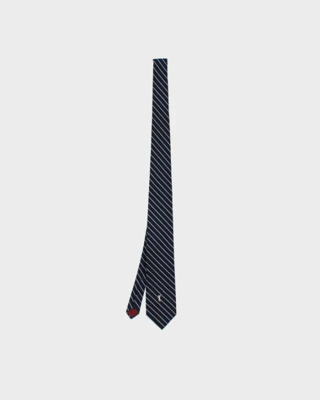 Vintage 1980s Yves Saint Laurent Striped Silk Tie made by Yves Saint Laurent