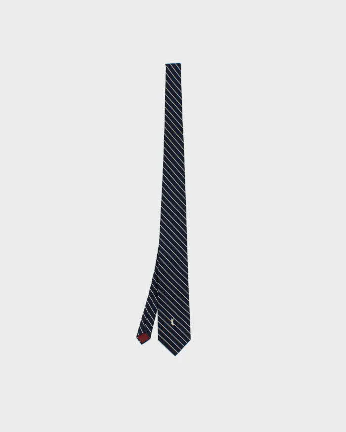 Vintage 1980s Yves Saint Laurent Striped Silk Tie sold by Rokit